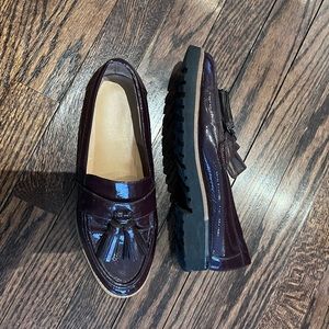 Franco Sarto maroon loafers